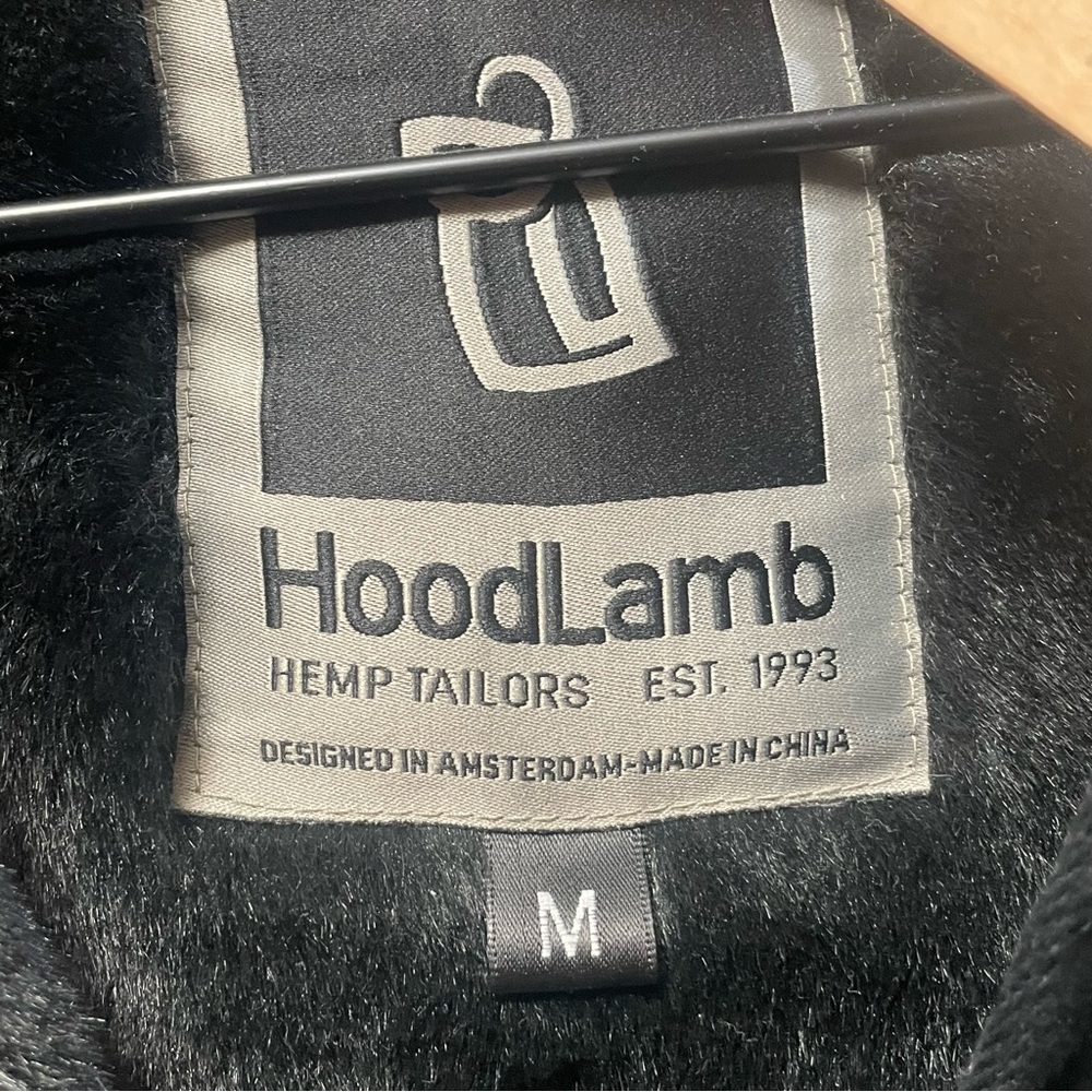 Hoodlamb Hemp Tailors Women’s Parka in Nightwatch Black Size Medium Vegan - Picture 10 of 16